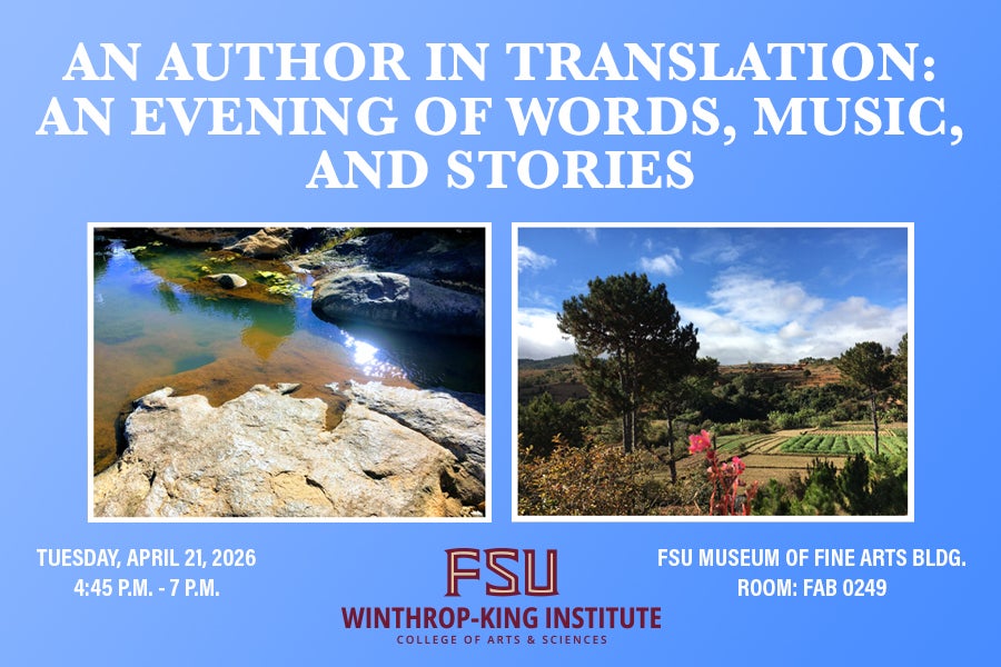 An Author in Translation event graphic.