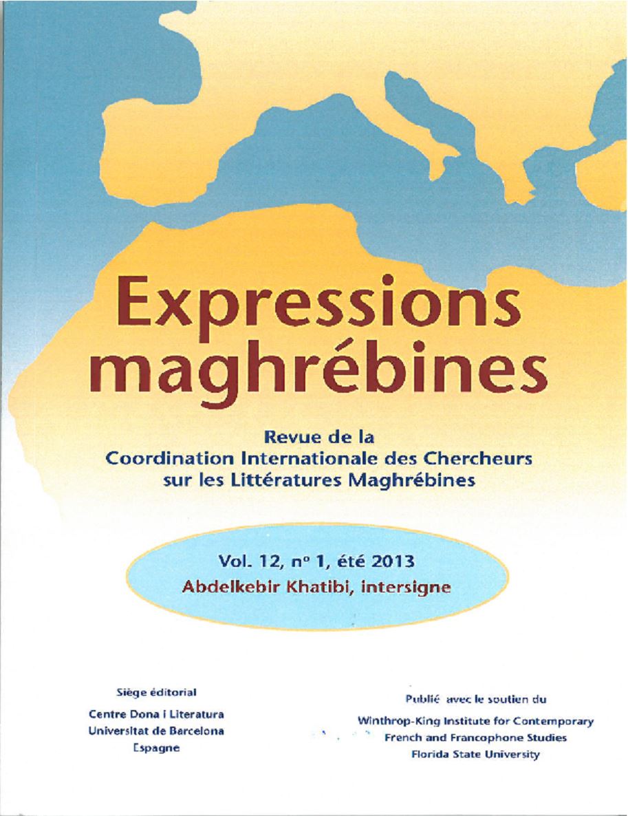 Abdelkebir Khatibi, Intersigne,  Revue de la Coordination Internationale des Chercheurs sur les Littératures Maghrébines