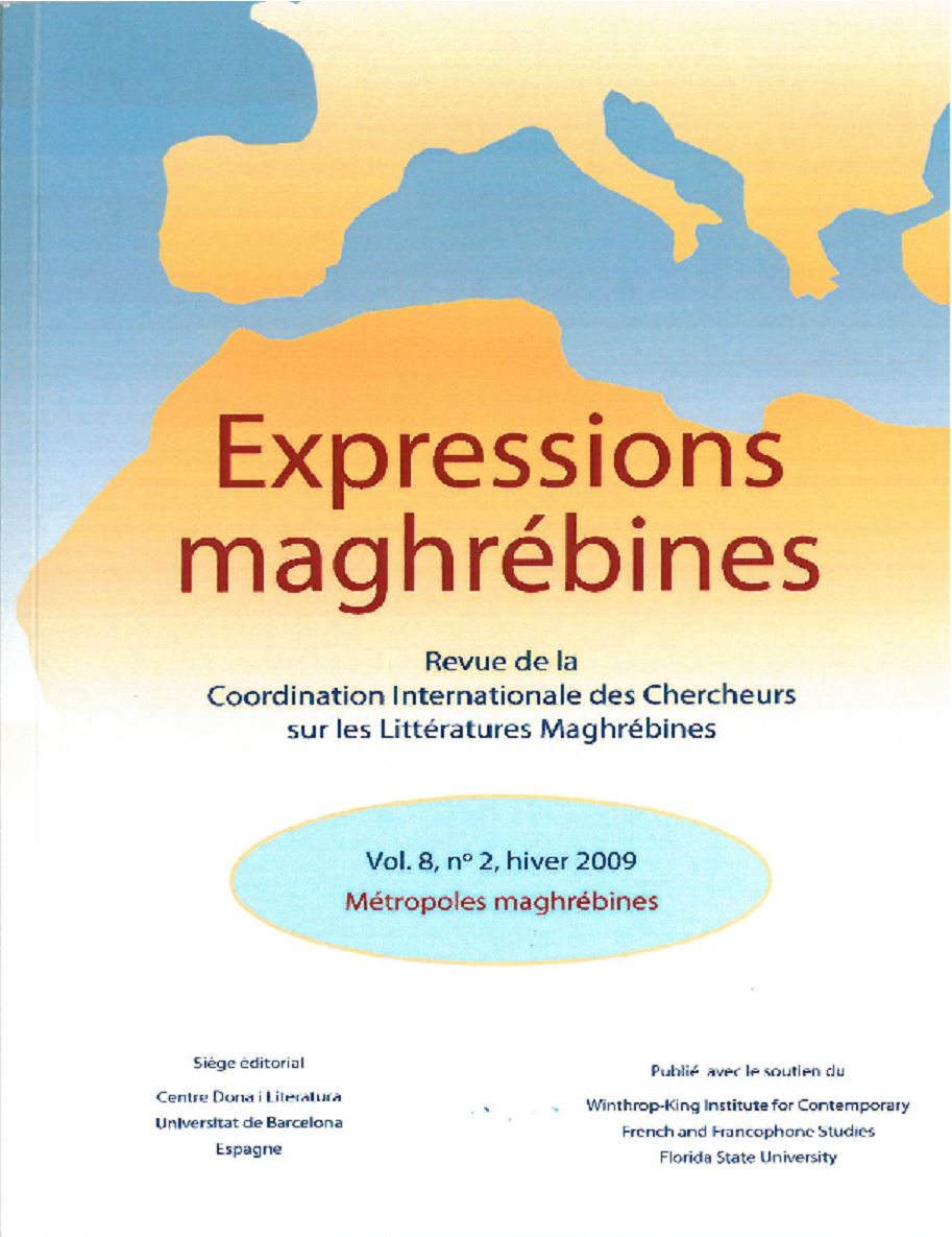 Métropoles Maghrébines,  Revue de la Coordination Internationale des Chercheurs sur les Littératures Maghrébines