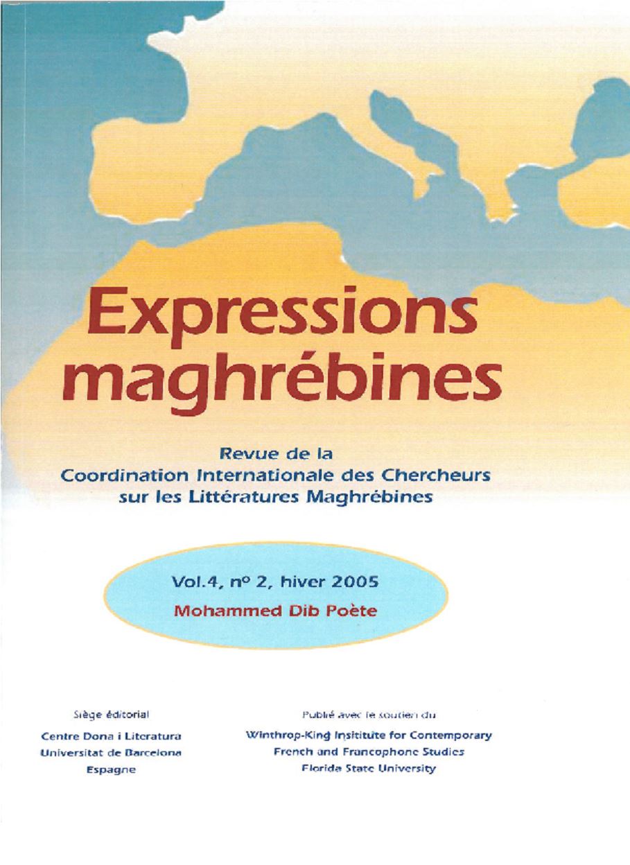 Mohammed Dib Poète Lectures-Réflexions-Témoignages-Inédits, Revue de la Coordination Internationale des Chercheurs sur les Littératures Maghrébines