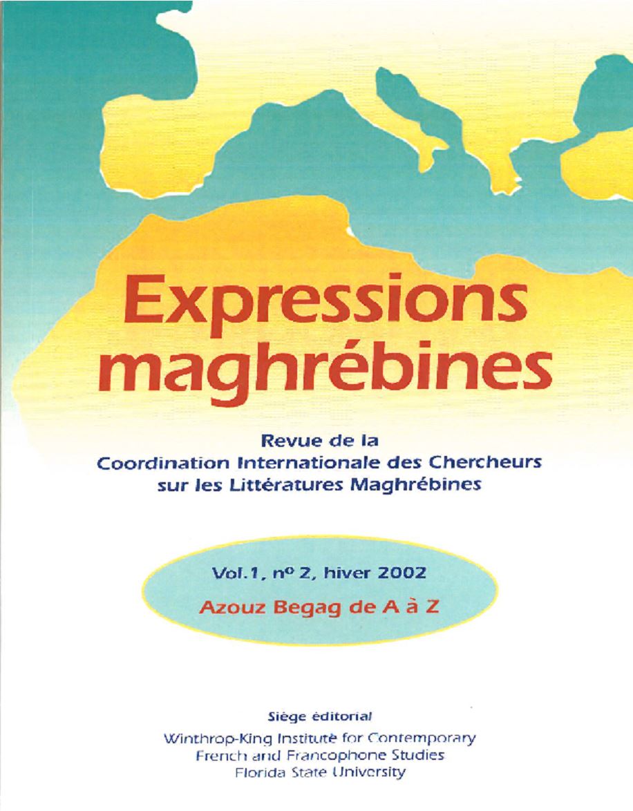 Azouz Begag de A à Z, Revue de la Coordination Internationale des Chercheurs sur les Littératures Maghrébines